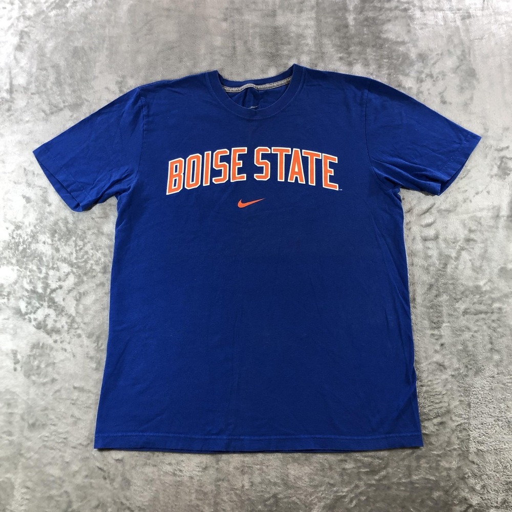 Boise State Broncos Shirt Mens Medium Blue NCAA Football Nike Cotton Graphic Tee